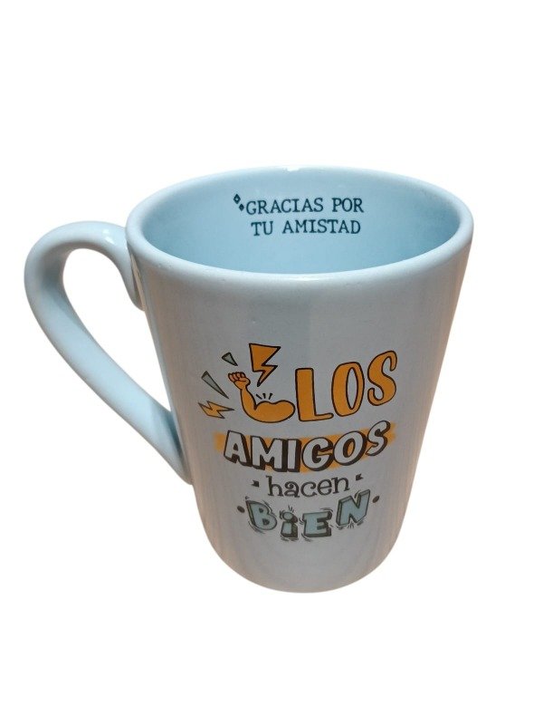 Producto - Taza celeste los amigos hacen bien