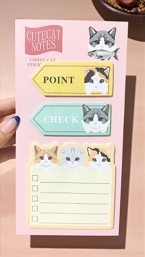 Producto - Set de Notas Adhesivas de Gatos #1