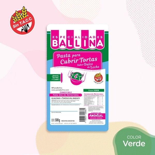 Producto - PASTA PARA CUBRIRI TORTAS BALLINA VERDE