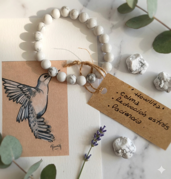 Producto - "Nieve en Calma" Howlita piedra natural