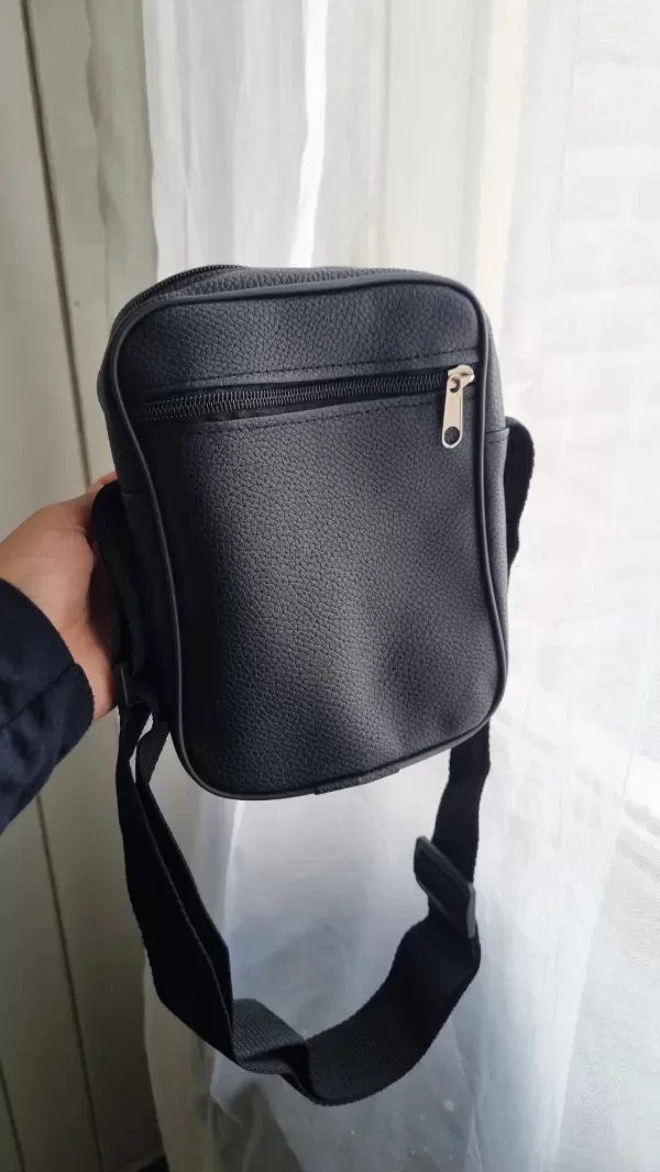 Producto - Morral porta celu ecocuero 2 cierres unisex