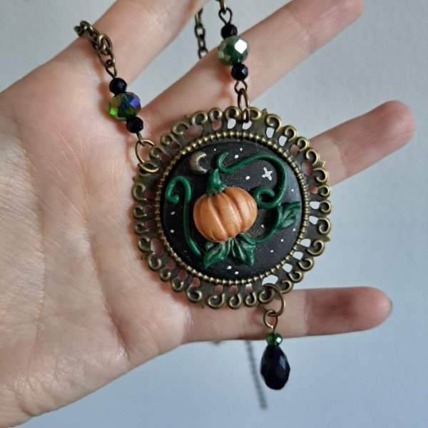 Producto - Collar hallpween calabaza