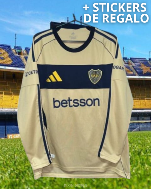 Producto - Remera Boca Juniors - Manga Larga Suplente + Sticker de Regalo