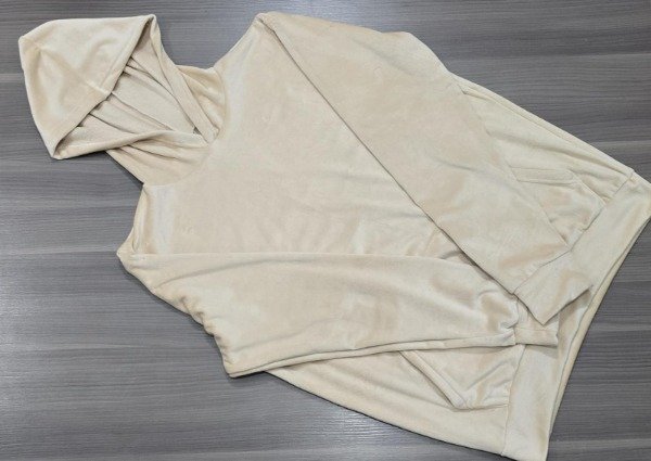 Producto - Buzo Plush Premium Beige Con Capucha talle xl