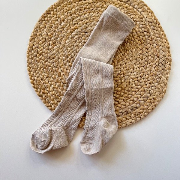 Producto - Medias can can Trenzadas Beige