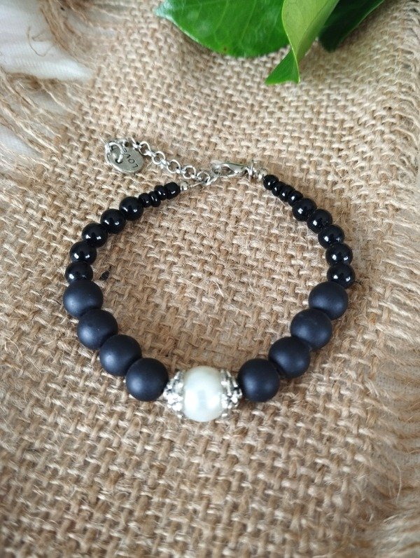Producto - PULSERA PERLA NEGRA