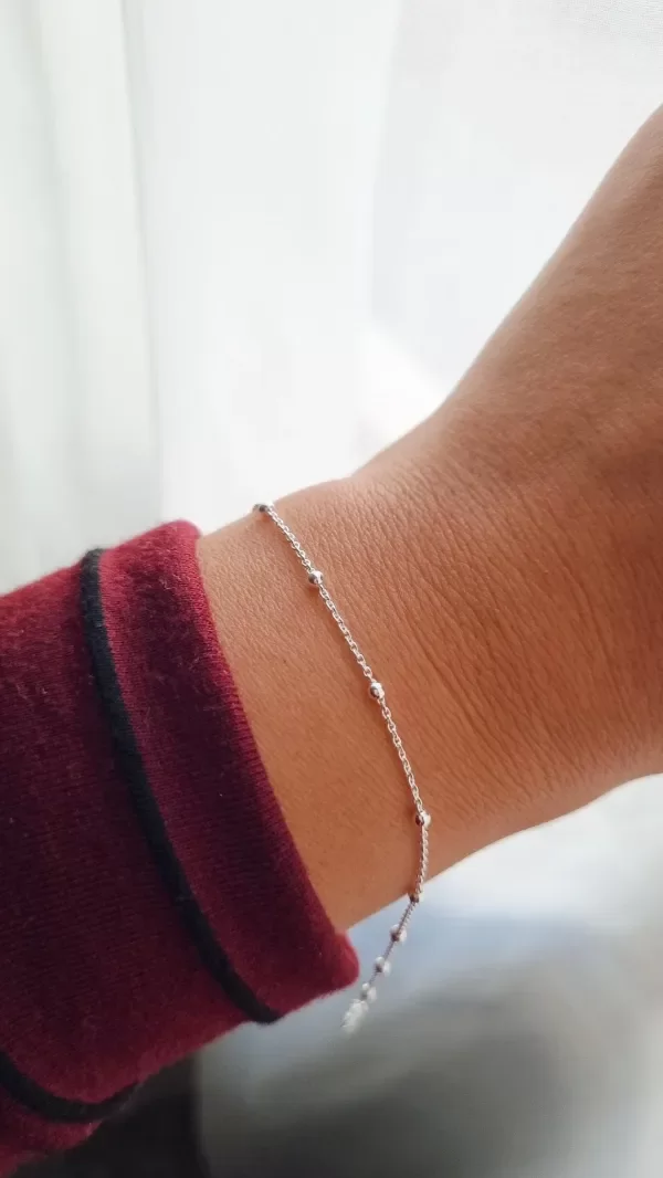 Producto - Pulsera mini bolitas plata925