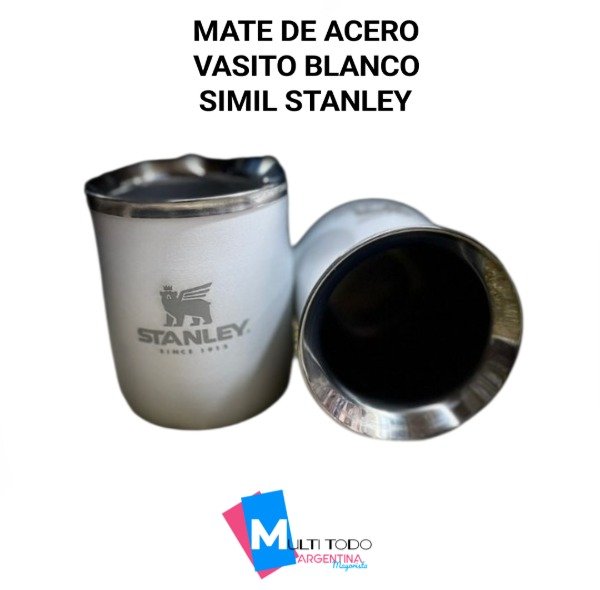 Producto - MATE DE ACERO VASITO BLANCO SÍMIL STANLEY