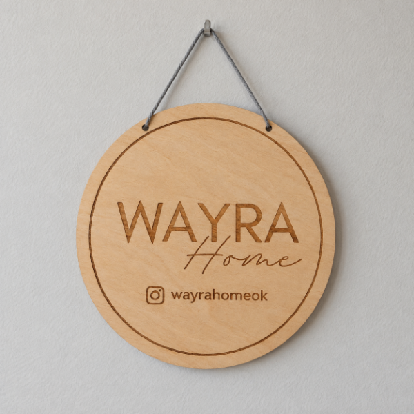 Producto - Cartel de madera con logo personalizado