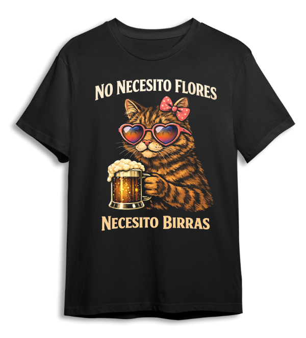 Producto - Remera Gatito Cerveza Frase