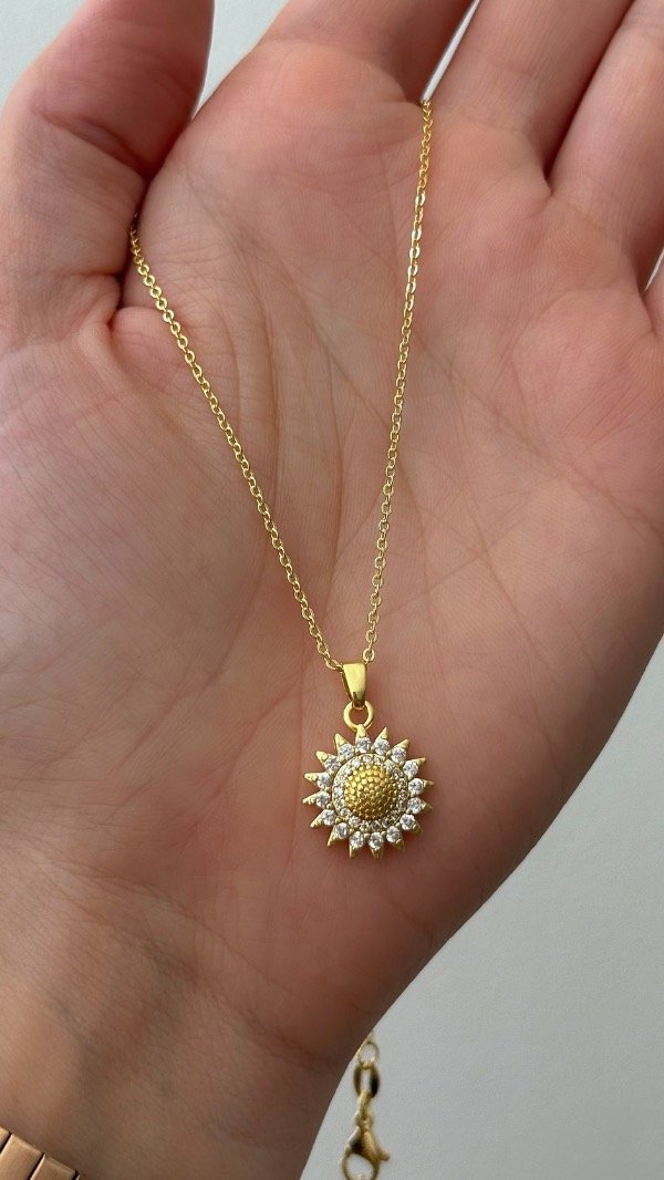 Producto - Conjunto dije sol cubic 45 a 50cm ORO LAMINADO