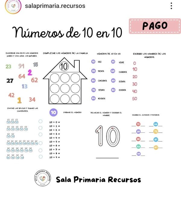 Producto - Números hasta el 99