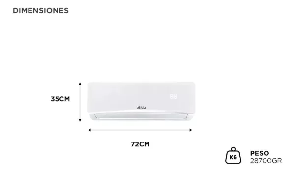 Producto - Aire acondicionado ALASKA 3450w frio calor - 1