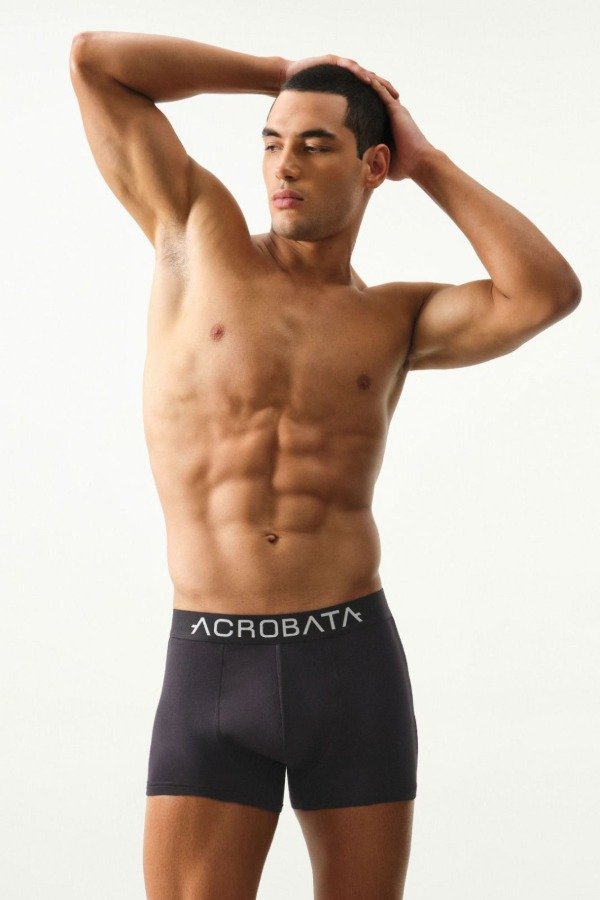 Producto - Art. 5086 ACROBATA Boxer de algodon monocromo clasic. NEGRO