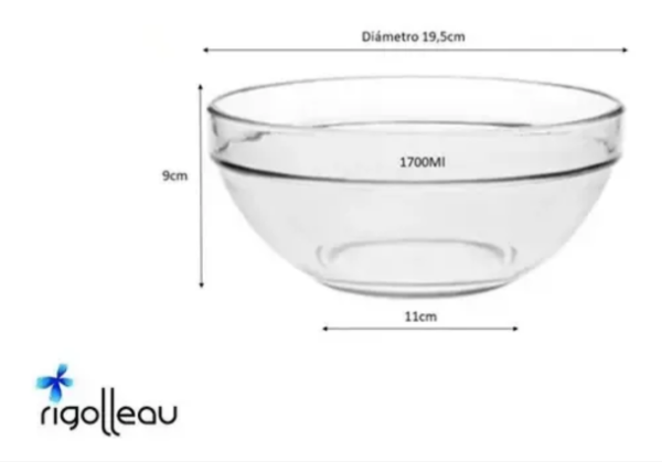 Producto - Bowl vidrio 1700cc. apilable