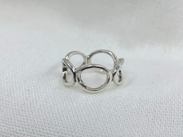 Producto - Anillo plata lisa  CIRCULOS GRANDES