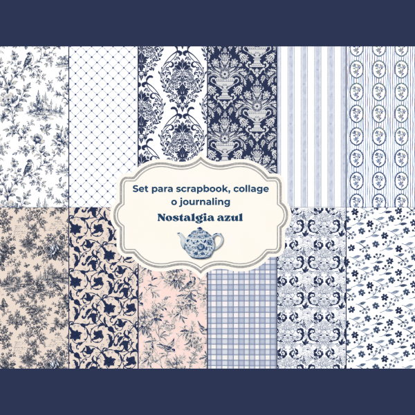 Producto - Set de Journaling creativo + Diario Nostalgia Azul - 4