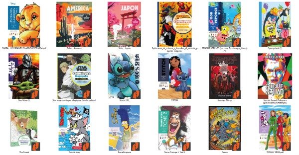 Producto - Pack x173 libros pintar por números disney y mas - 10