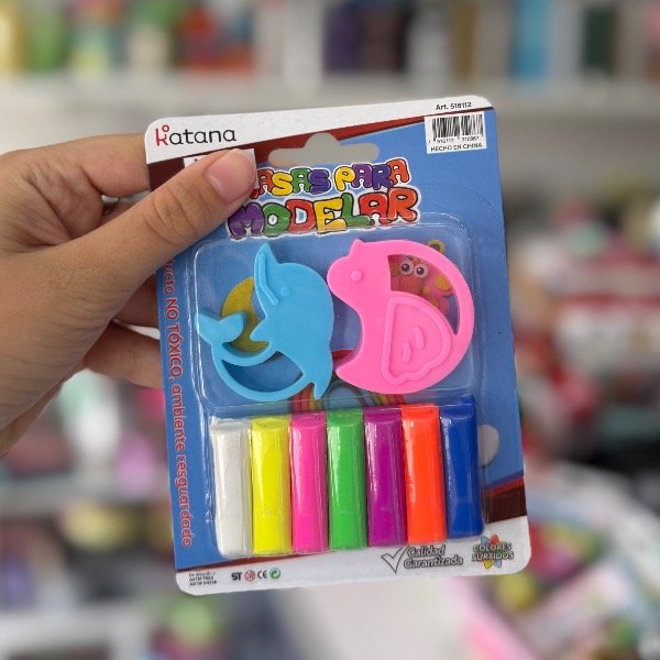 Producto - Masa para Modelar x7 Colores + 2 Moldes 7070