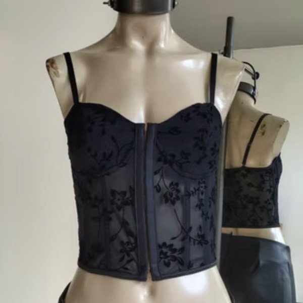 Producto - Top Tul Estampado Corset