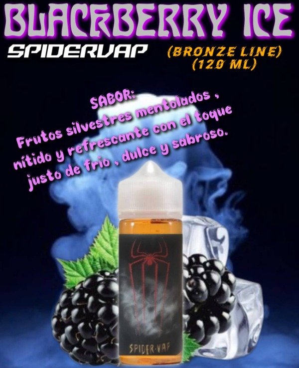 Producto - LIQUIDOS SPIDER VAP (Bronze Line) 120ml BLACBERRY ICE