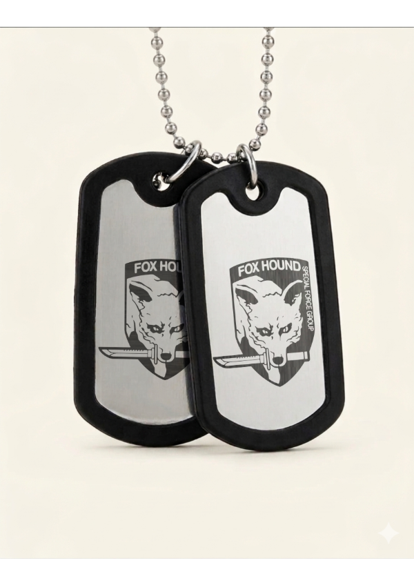 Producto - Doble Placa De Identificacion Militar Goma Acero Grabado - 3