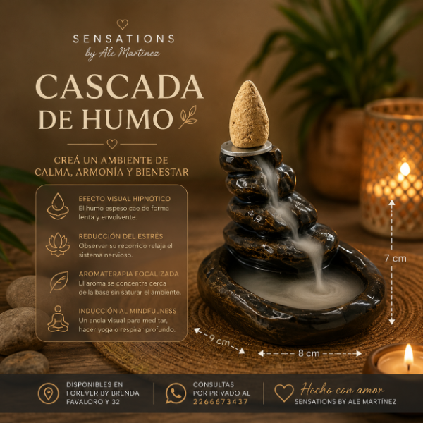 Producto - Cascada de humo Piedras en cerámica - 0