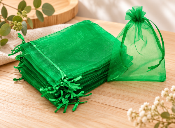 Producto - Bolsa de organza Verde 9x12