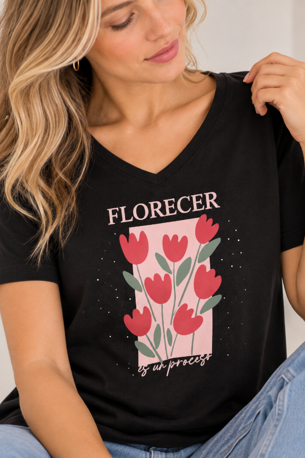 Producto - Remera de Mujer Florecer de Algodón Estampada - KRONE - 2