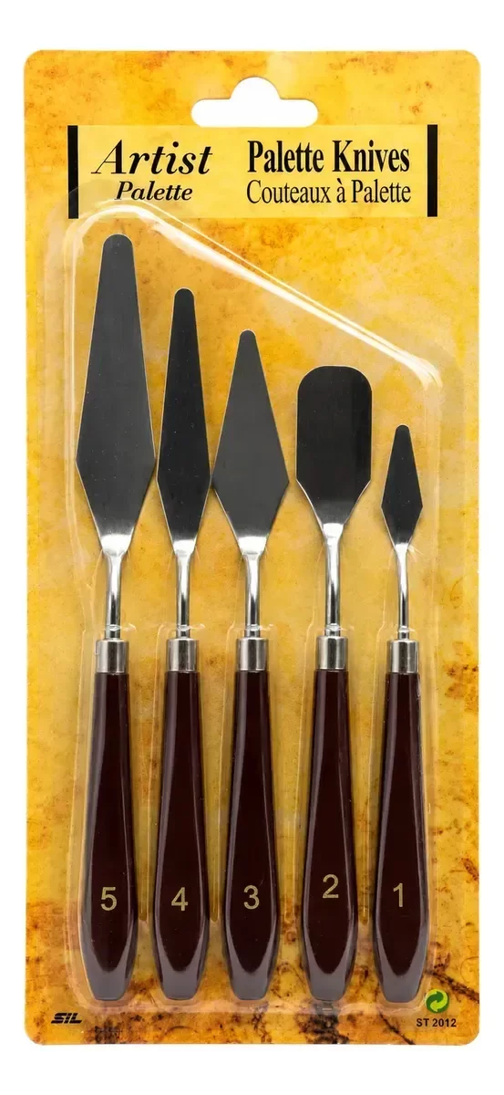 Producto - Set de espátulas metálicas profesionales x 5u