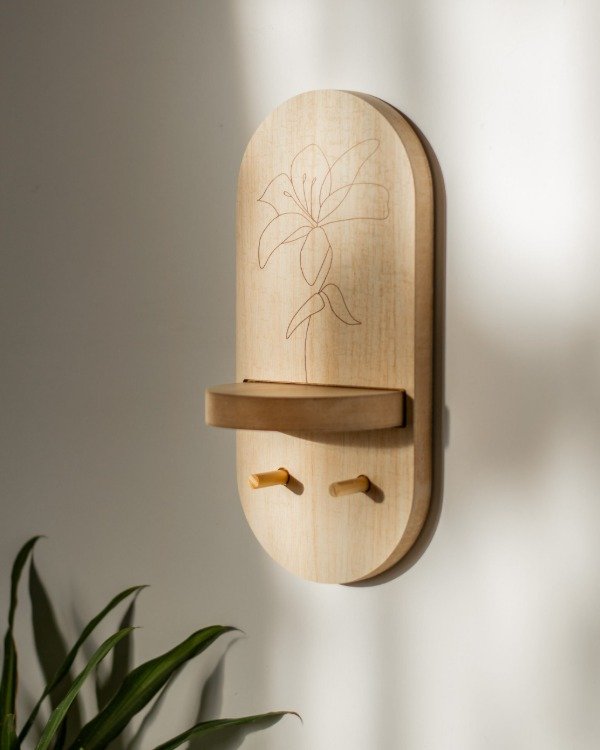 Producto - Portallave oval flor