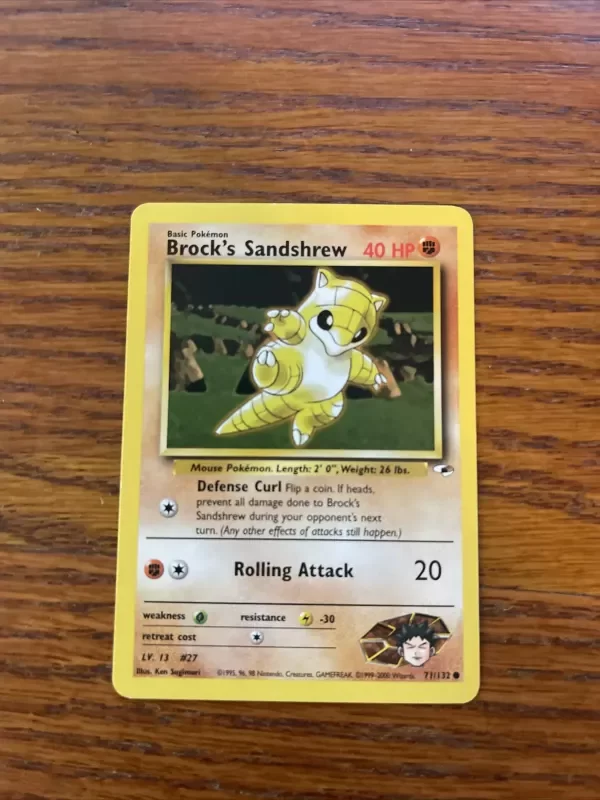 Producto - Pokémon TCG Brock's Sandshrew Gym Heroes 71/132 Regular Unlimited Common
