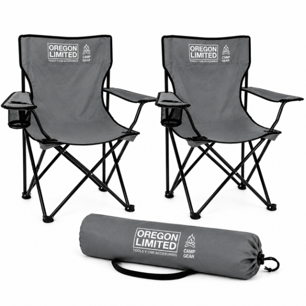 Producto - Pack 2 Sillas Plegables Oregon Camping Playa Con Portavasos - 0