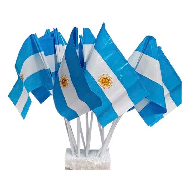Producto - Bandera argentina 15 x25 aprox x 10 unid
