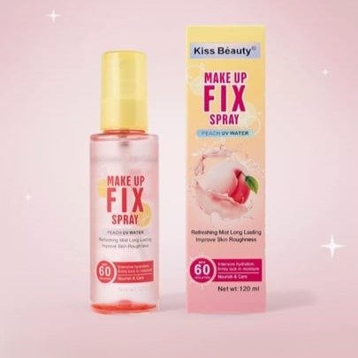 Producto - Fijador de maquillaje con protección solar 60spf Durazno - Kiss Beauty