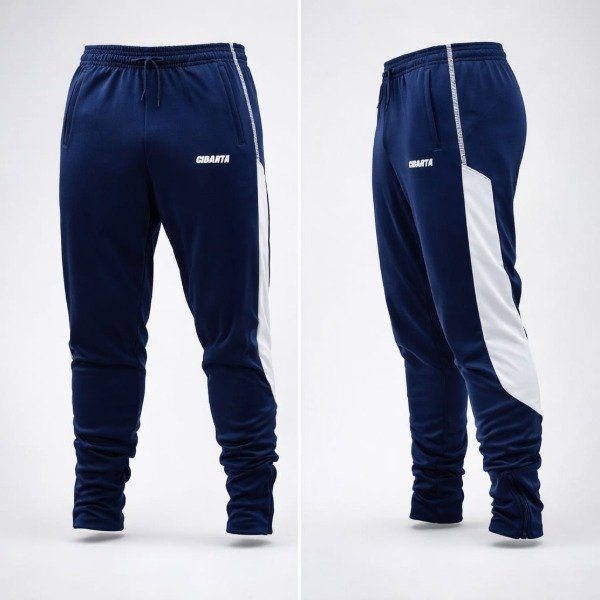 Producto - Pantalón Cibarta acetato Modelo combinado azul con blanco