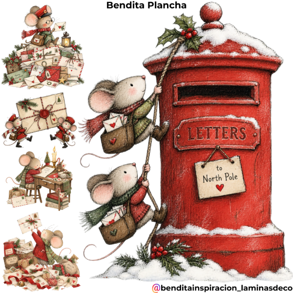 Producto - Bendita Plancha 025 Ratocitos navideños