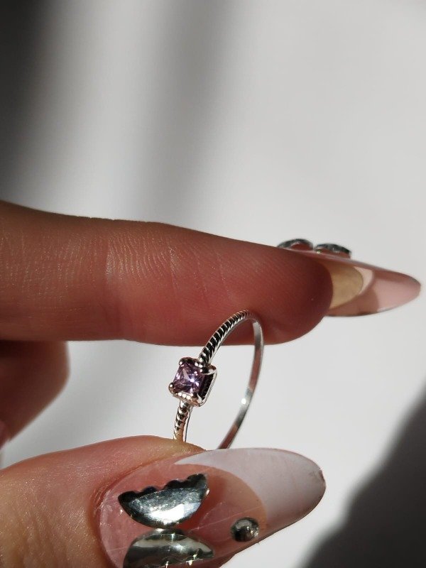 Producto - Anillo Cubic rosa engarzado