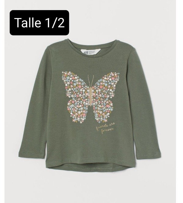Remera manga larga Hy M talle 1/2