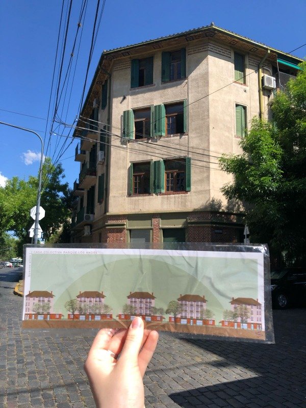 Producto - Postal doble Barrio Parque Los Andes x Arqentina Gu
