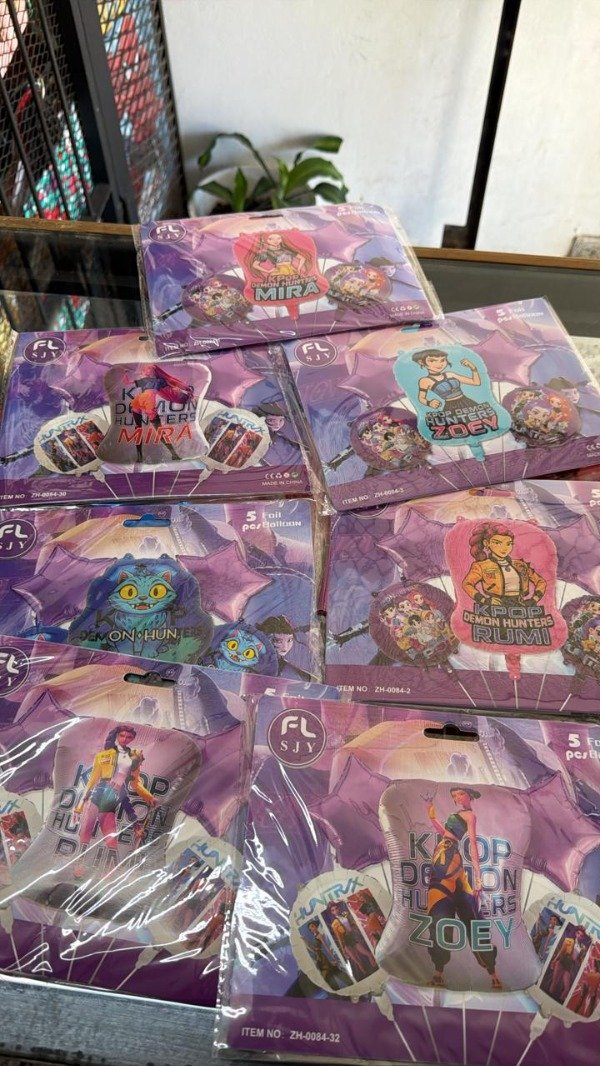 Producto - Set de globos k-pop demon hunters