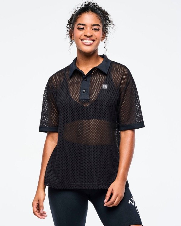 Producto - Zumba Basic Oversized Mesh Polo