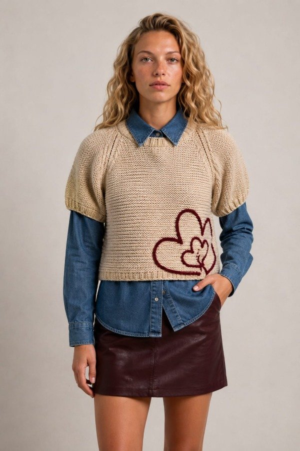 Producto - sweater manga corta Capullo