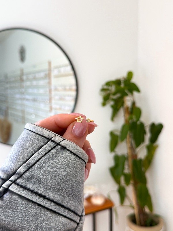 Producto - Midi acero dorado estrellas