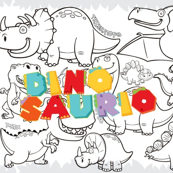 Producto - Lonita para pintar "Dinosaurios"