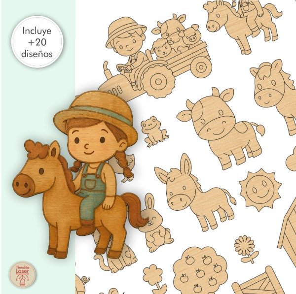 Producto - Granja - Vectores para corte láser