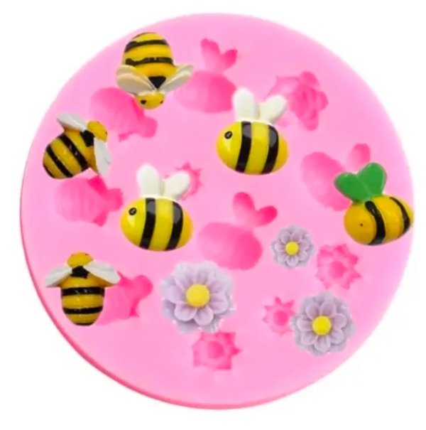 Producto - MOLDE ABEJITAS X6 Y FLORES