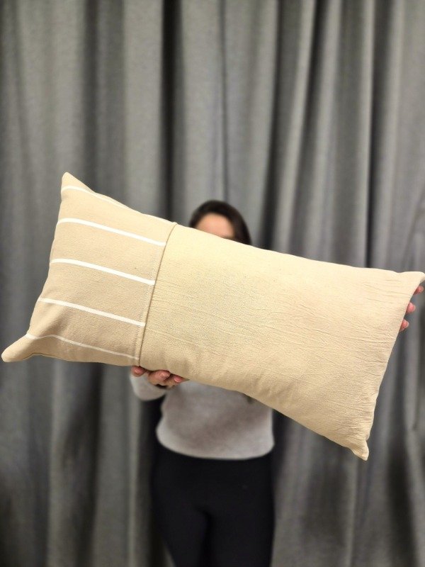 Producto - Almohadón - Tusor Rayas Beige