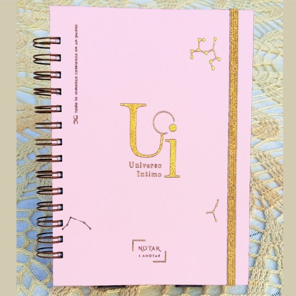 Producto - Universo Intimo ROSA / Cuaderno A5 Notar con Brillo Sectorizado