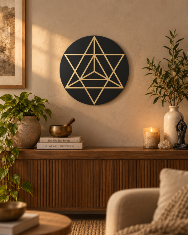 Producto - Cuadro Merkaba Dorado 34 cm - 0
